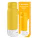 Wessper Waterfilterfles van glas, 700 ml, met ActitexDisc filter, geel