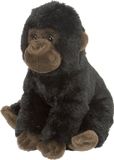 Wild Republic Knuffel Gorilla Junior 20 Cm Pluche Zwart/bruin