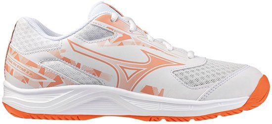 Mizuno Stealth Star 3 Handbalschoenen Junior Wit - Oranje