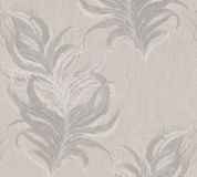 Living Walls Mata Hari Veren Behang met Glitters - Grijs, Wit, Zilver