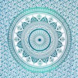 MOMOMUS Grote strandhanddoek met mandala-design, ideaal als deken, pareo en grote XXL strandhanddoek, ruim en zandbestendig, turquoise, 210 x 230 cm