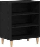 vidaXL Dressoir Zwart Eiken Bewerkt Hout 57 x 35 x 70 cm
