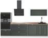 Vicco Complete keukeneenheid Fame-Line, Groen-Goud Landhuis/Wit, 280 cm