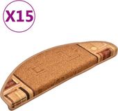 vidaXL Tapis d'escalier auto-adhésifs 15 pièces Beige