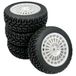 Absima 1:10 Rallywagen, Voiture de tourisme Rally Street Roues complètes Rally, Street Blanc 4 pièce(s)