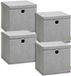 Ibenzoa® Set de 4 Boîtes de rangement avec couvercle et poignées