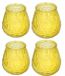 Pro Garden H&S Collection windlicht geurkaars - 4 stuks - geel - glas - citrus geur - 48 branduren