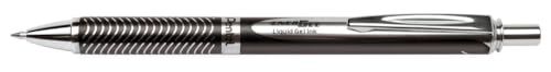 Pentel BL407A-A EnerGel Liquid-Gel-Roller Sterling met mat zwart oppervlak, lijndikte 0,35 mm, kogeldiameter 0,7 mm, zwart