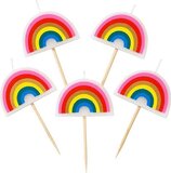 Talking Tables Regenboog Gevormde Verjaardagstaart Kaarsen - 5 stuks