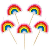 Talking Tables Regenboog Gevormde Verjaardagstaart Kaarsen - 5 stuks