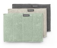 Brabantia SinkSide Microvezeldoekjes - Set van 3 - 16 x 22 cm - Soft Beige/Dark Grey/Jade Green