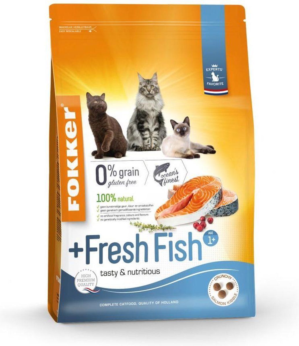 Fokker 3x Cat Fresh Fish Zalm 2,5 kg