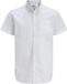 JACK&JONES JREBKEITH OXFORD SHIRT SS Garçon Chemise Manche Courte Coton Blanc Rayé Coupe Droite XL
