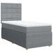 VidaXL Boxspringbed met matras, stof, lichtgrijs, 120x190 cm
