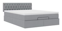 VidaXL Bed met opbergruimte/Onderschuifbed Rechthoekig Lichtgrijs Hout