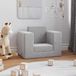 Maison Exclusive Canapé-lit enfant, gris clair, tissu peluche doux