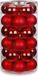 Inge-glas Christmas Goods Kerstballen set - 30x stuks - glas - rood - 6 cm - glans/mat