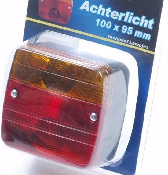 Huismerk Achterlicht 100 x 95mm blister incl. lampjes