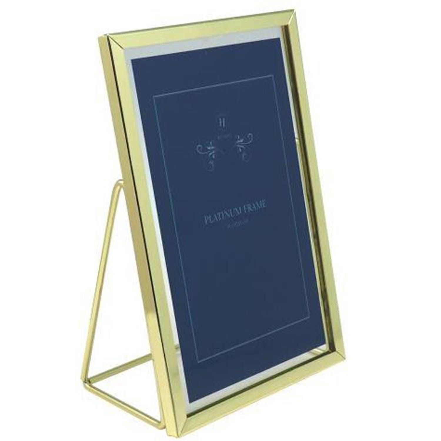 Henzo fotolijst - platinum triangle - fotomaat 13x18 cm - goud - metaal