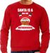 Bellatio Decorations Foute Kerst sweater / Kerst trui Santa is a big fat motherfucker rood voor heren - Kerstkleding / Christmas outfit M
