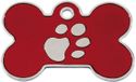 Naambordje Imarc Naamplaatje voor halsband Imarc Bone Rood Zilver