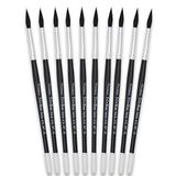 TRISTAR ronde kwast maat 18 serie 410, hout, zwart, 10 stuks