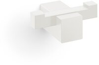 ZACK Carvo dubbele handdoekhaak wit RVS 40814