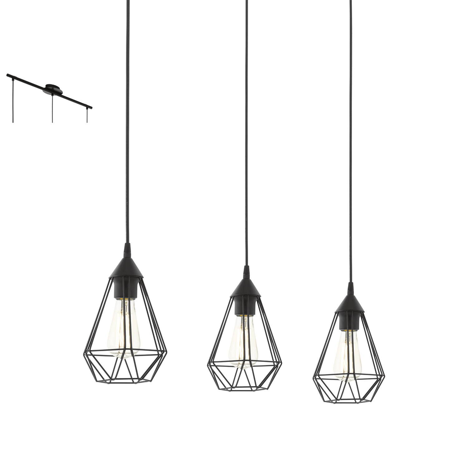 EGLO Tarbes Plafondlamp - Staal - E27 - 110 cm
