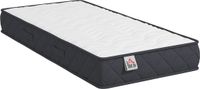 HOMCOM Matras - Gebreide stof (100% polyester), traagschuim - 190 x 90 x 20 cm - Wit en grijs