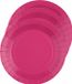 Santex Feest gebaksbordjes - fuchsia roze - 10x - karton - 17 cm - rond