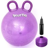 Hurtle Skippybal Speelgoed – Springbal Kinderen 3-6 Jaar, 45 cm met Handvat, Luchtpomp en 4 Hindernishoedjes – Voor Meisjes en Jongens – Ideaal voor Balans & Motoriek Binnen & Buiten – Paars