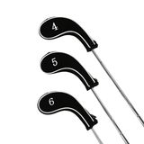Longridge Golfslagkap 4-SW + GW, ijzer, lange hals, neopreen, zilver/zwart