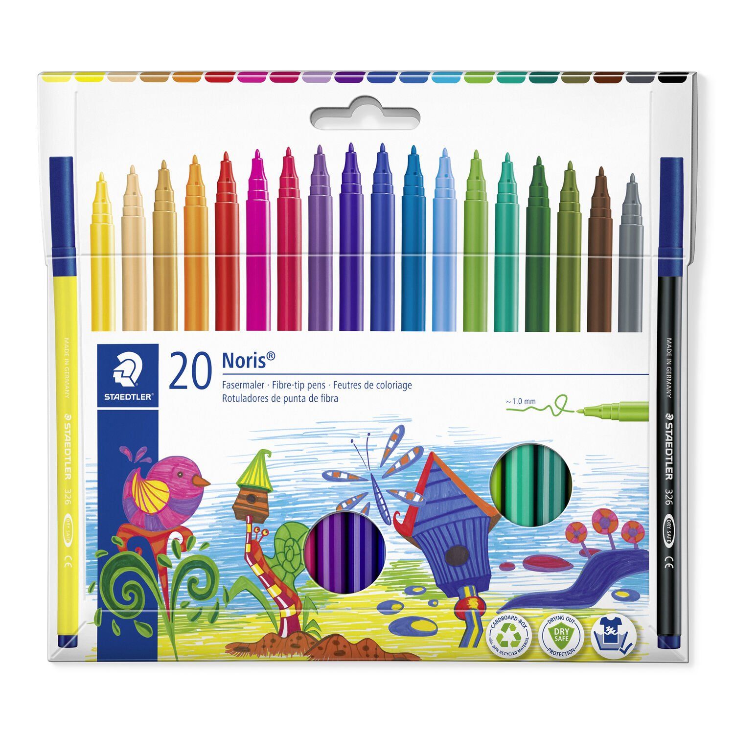 Staedtler Noris 326 - Permanent Marker - Assorted Colors - 20 Pack