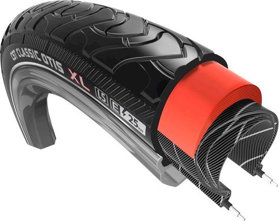 CST Otis XL Buitenband 28 x 1.40/37-622mm Anti-lek Zwart met Reflectie