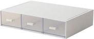 Bureau organizer - Bureau organizer met lade - Witte bureau organizer - Witte make-up organizer - Stapelbare set van 2