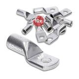 Kalitec 10 stuks HR50-8 standaard buiskabelschoenen 50 mm² M8 zonder kijkgat Made in Germany