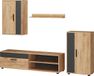 Vicco Berno Meuble mural – Set de 4 Chêne or/anthracite
