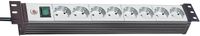 Brennenstuhl Premium-Line 19" stekkerdoos voor schakelkasten 8-voudig zwart/lichtgrijs 3m H05VV-F 3G1,5