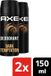Axe Dark Temptation Deodorant Bodyspray - 2 x 150 ml - Men's - Spray