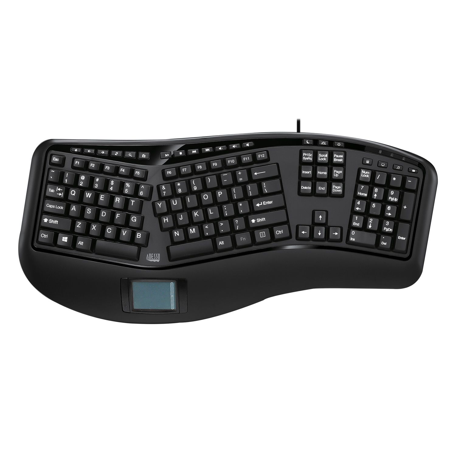 Adesso Tru-Form 450 - Toetsenbord - USB - QWERTY - Zwart