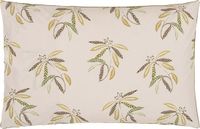 Kussensloop, Designers Guild - Brocart décoratif - Dekbedovertrek in katoen perkal met print - 50 x 75 cm - Medium beige