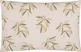 Kussensloop, Designers Guild - Brocart décoratif - Dekbedovertrek in katoen perkal met print - 50 x 75 cm - Medium beige