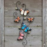 Anna's Collection Tuindecoratie vlinders - 3D - gekleurd - 67,5 cm - Metaal
