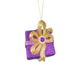 Kurt S. Adler boule de noël - Cadeau avec ruban 5.6cm en plastique, couleur multi 1 pièce