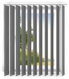time4blinds - Verticale lamellen - Verduisterende lamellen voor kantoorwerkplekken en thuis - Slaapkamer Jaloezieën - Keuken Jaloezieën - 160x165 cm - Grijs