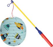 Merkloos Bol lampion Space - licht blauw - 22 cm - papier