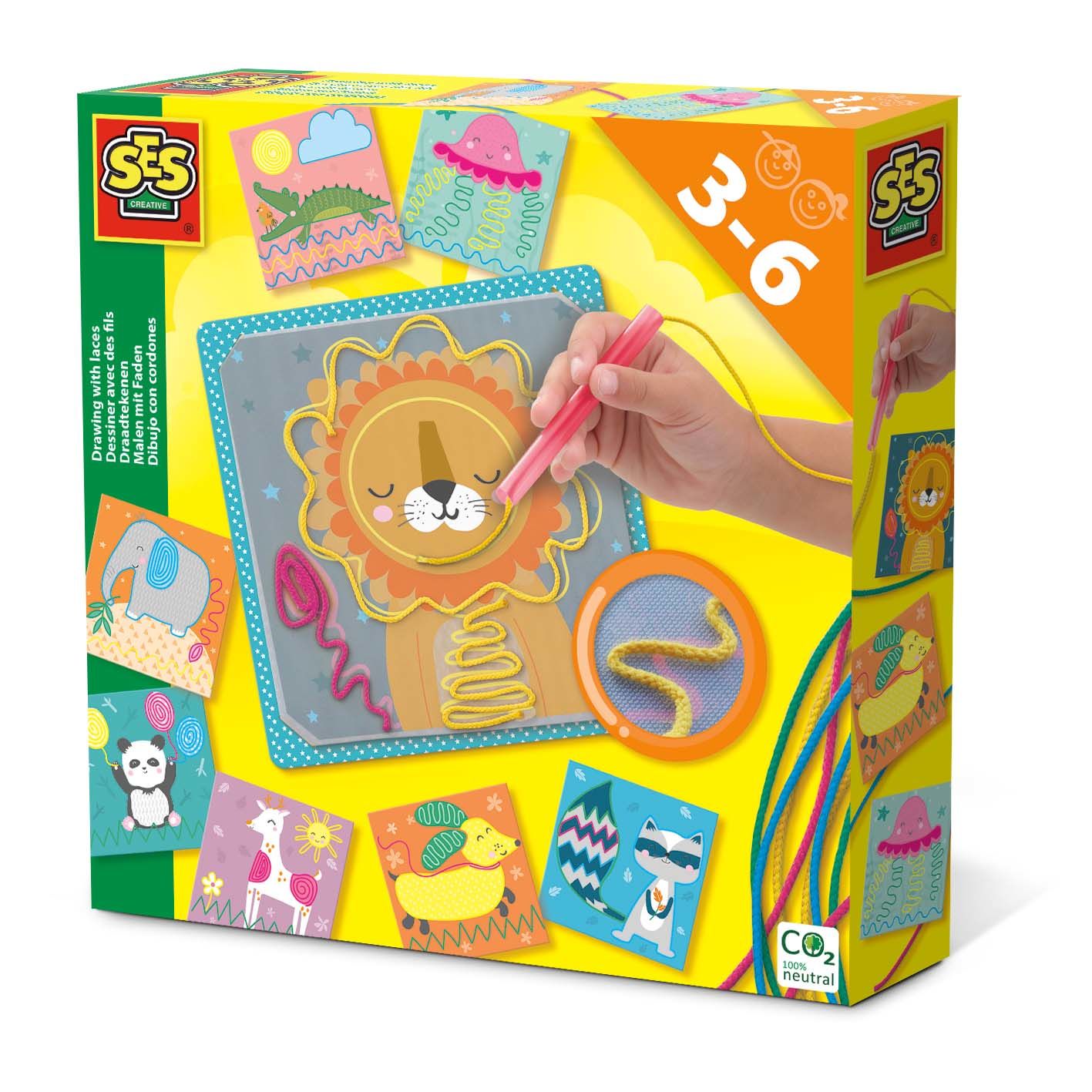 SES Draadtekenen - Knutselset voor kinderen - 3-6 jaar