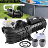 VEVOR Zwembadpomp 3 Kw, Filterpomp met Een Maximale Doorstroomsnelheid van 35.000 L/U, Eentraps Zwembadpomp met 2860 TPM, Maximale Opvoerhoogte van 19 M, met 24-Uurs Timer en Filtermand, voor Bovengrondse en Ingegraven Zwembaden
