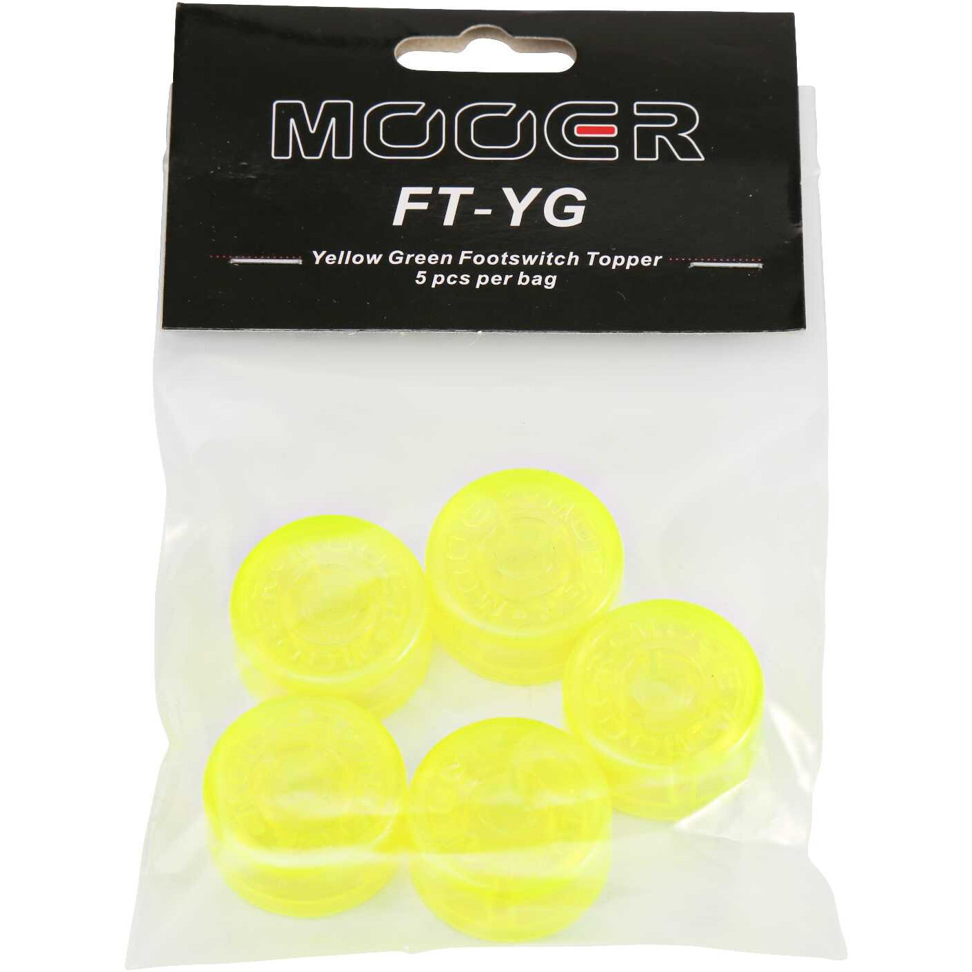 Mooer Candy Footswitch Topper Yellow Green set van 5