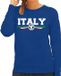 Bellatio Decorations Shoppartners Bv Italie / Italy landen / voetbal sweater met wapen in de kleuren van de Italiaanse vlag - blauw - dames - XS